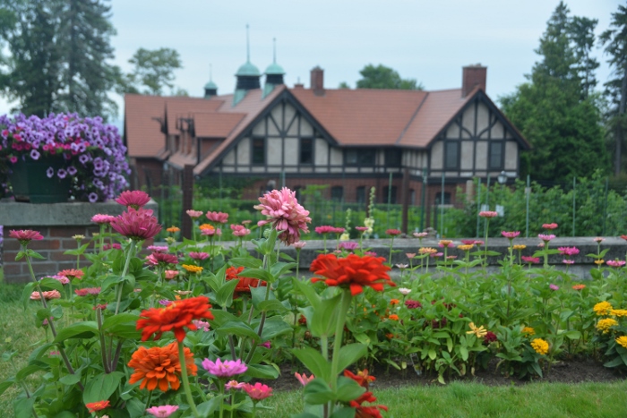 the garden at the Glensheen Mansion